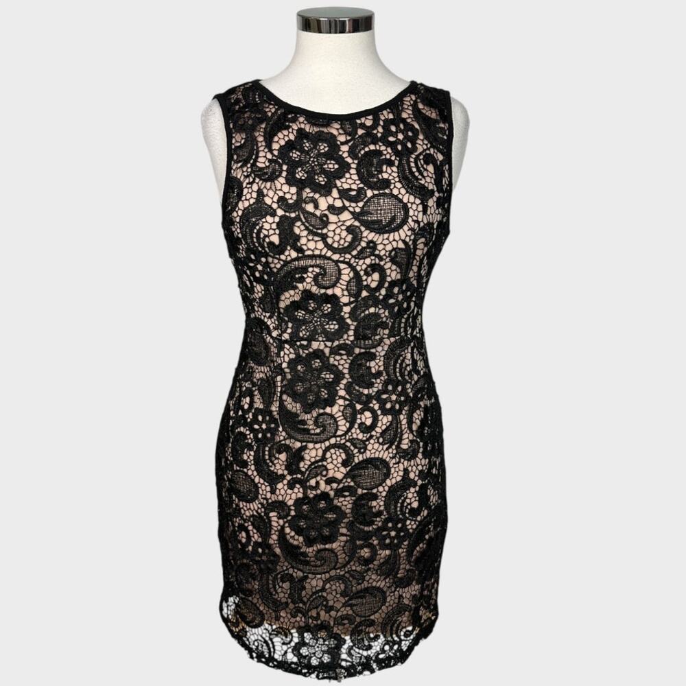 Akira Chicago Black Label Medium Sleeveless Lace Black Dress